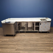 BK Resources KTMS-3010 120"  L-Shaped Dish Table (Floor Model 1)