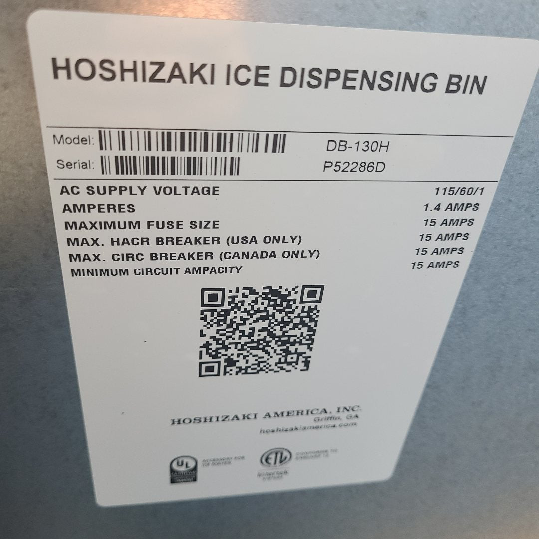 Hoshizaki DB-130H 22" 130 lb. Hotel Ice Dispenser (Floor Model 286D)