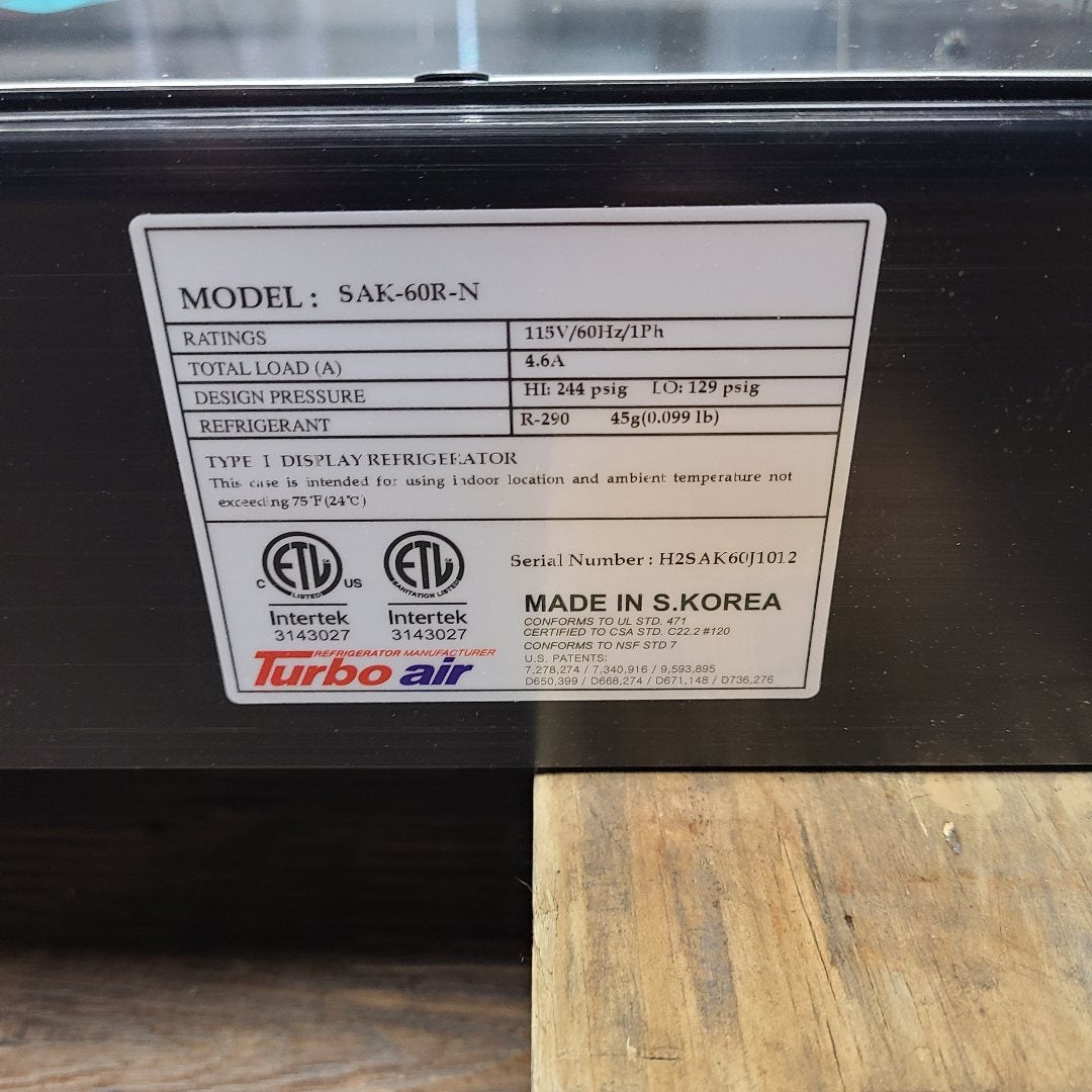 Turbo Air SAK-60R-N 60" Refrigerated Sushi Case (Floor Model 1012)