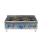 Globe GHP36G 6 Burner Countertop Gas Hot Plate | 132,000 BTU