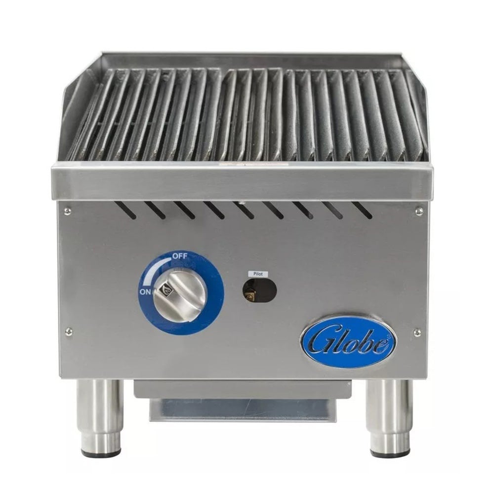Globe GCB15G-CR 15" Cast Iron Radiant Gas Charbroiler | 40,000 BTU