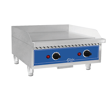 Globe GEG24 24" Thermostatic Electric Griddle w/ 1/2" Plate | 208/240V