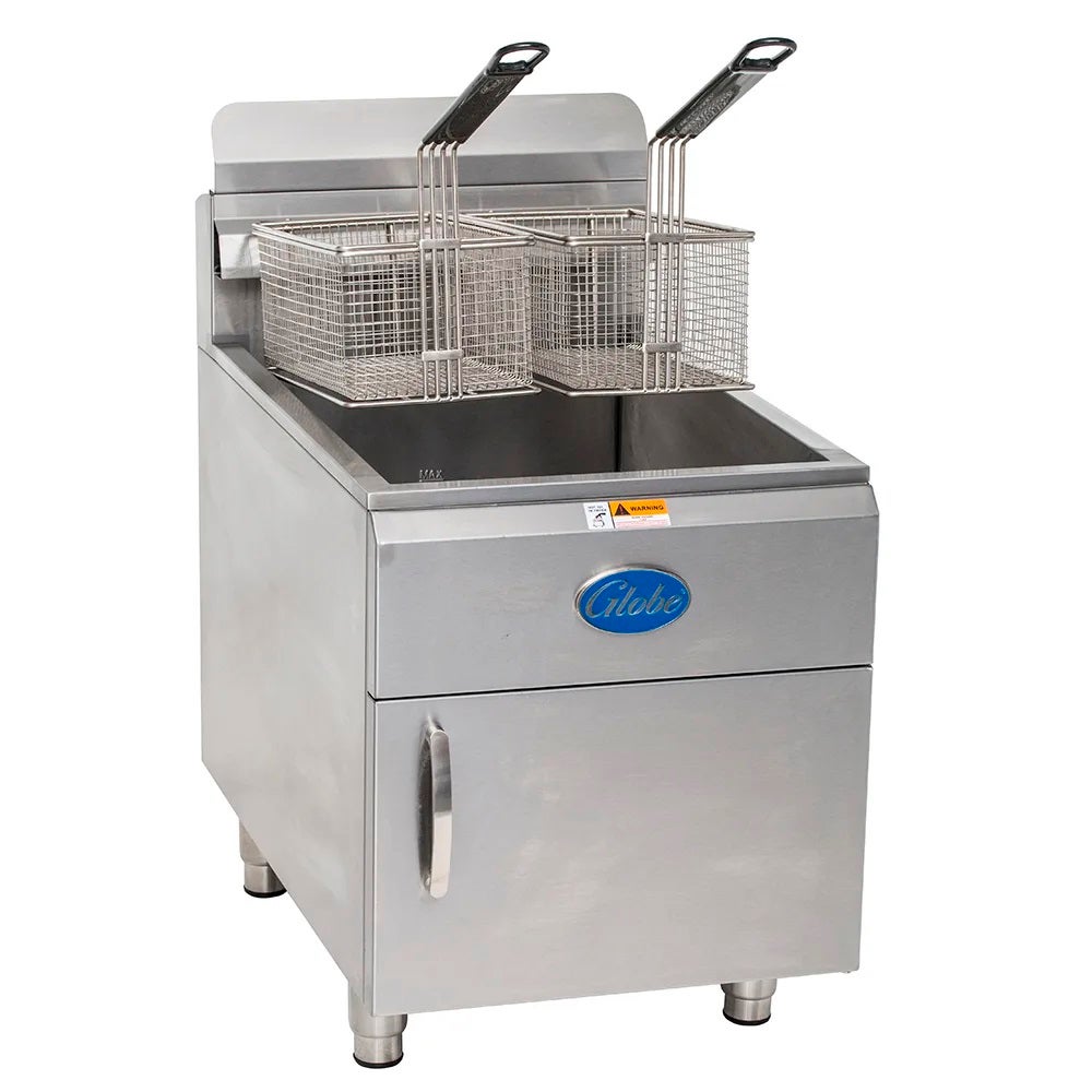 Globe GF30PG 30 Lb. Countertop Liquid Propane Gas Fryer | 53,000 BTU