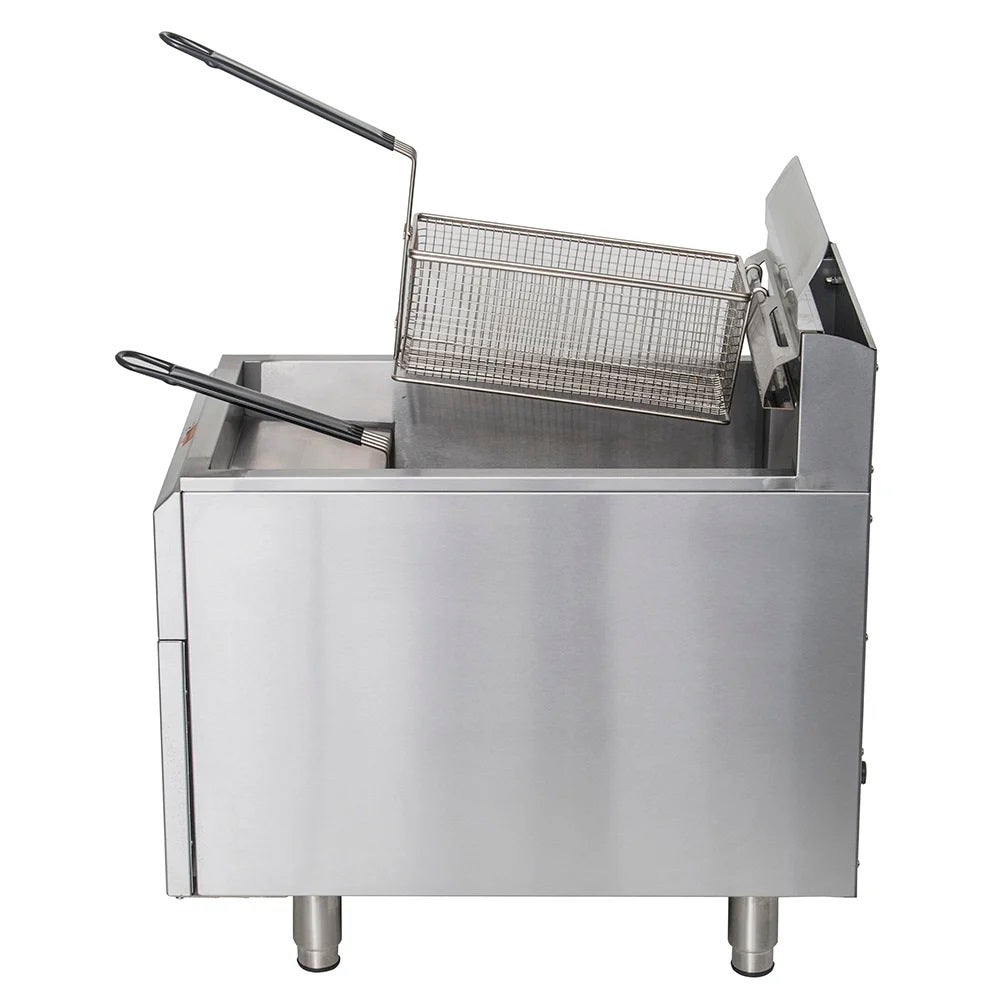 Globe GF30PG 30 Lb. Countertop Liquid Propane Gas Fryer | 53,000 BTU