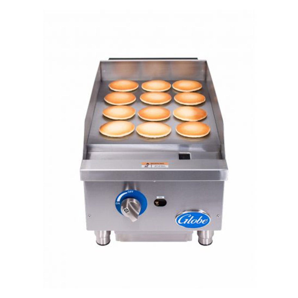 Globe GG15G 15" Manual Countertop Gas Griddle w/ 1" Plate | 30,000 BTU