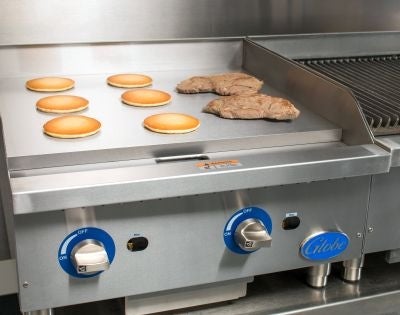 Globe GG24G 24" Manual Countertop Gas Griddle w/ 1" Plate | 60,000 BTU
