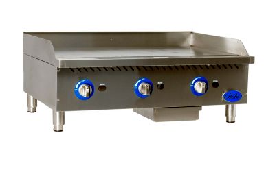 Globe GG36G 36" Manual Countertop Gas Griddle w/ 1" Plate | 90,000 BTU