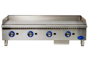 Globe GG48G 48" Manual Countertop Gas Griddle w/ 1" Plate | 120,000 BTU