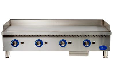 Globe GG48G 48" Manual Countertop Gas Griddle w/ 1" Plate | 120,000 BTU