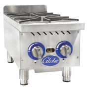 Globe GHP12G 2 Burner Countertop Gas Hot Plate | 44,000 BTU