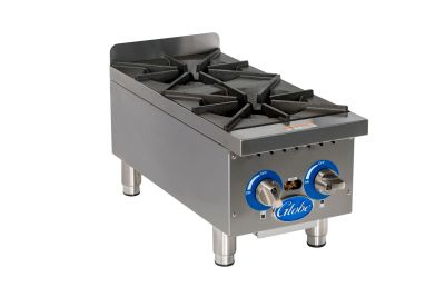Globe GHP12G 2 Burner Countertop Gas Hot Plate | 44,000 BTU