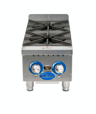 Globe GHP12G 2 Burner Countertop Gas Hot Plate | 44,000 BTU