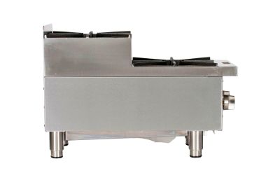 Globe GHPSU212G 2 Burner Gas Countertop Step-Up Hot Plate | 60,000 BTU