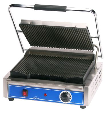 Globe GPG1410 14" Grooved Cast Iron Sandwich Grill