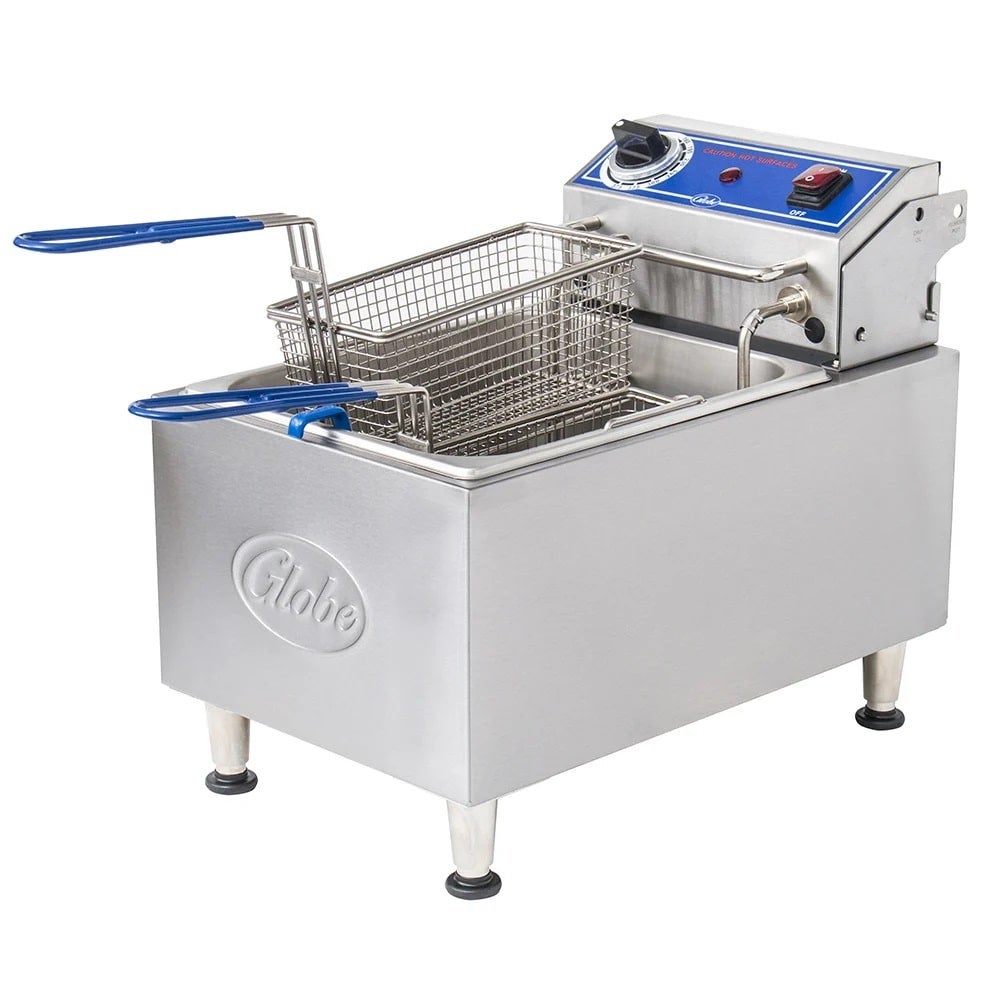 Globe PF10E 10 Lb. Electric Countertop Fryer | 120V