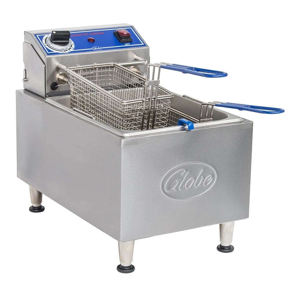 Globe PF10E 10 Lb. Electric Countertop Fryer | 120V