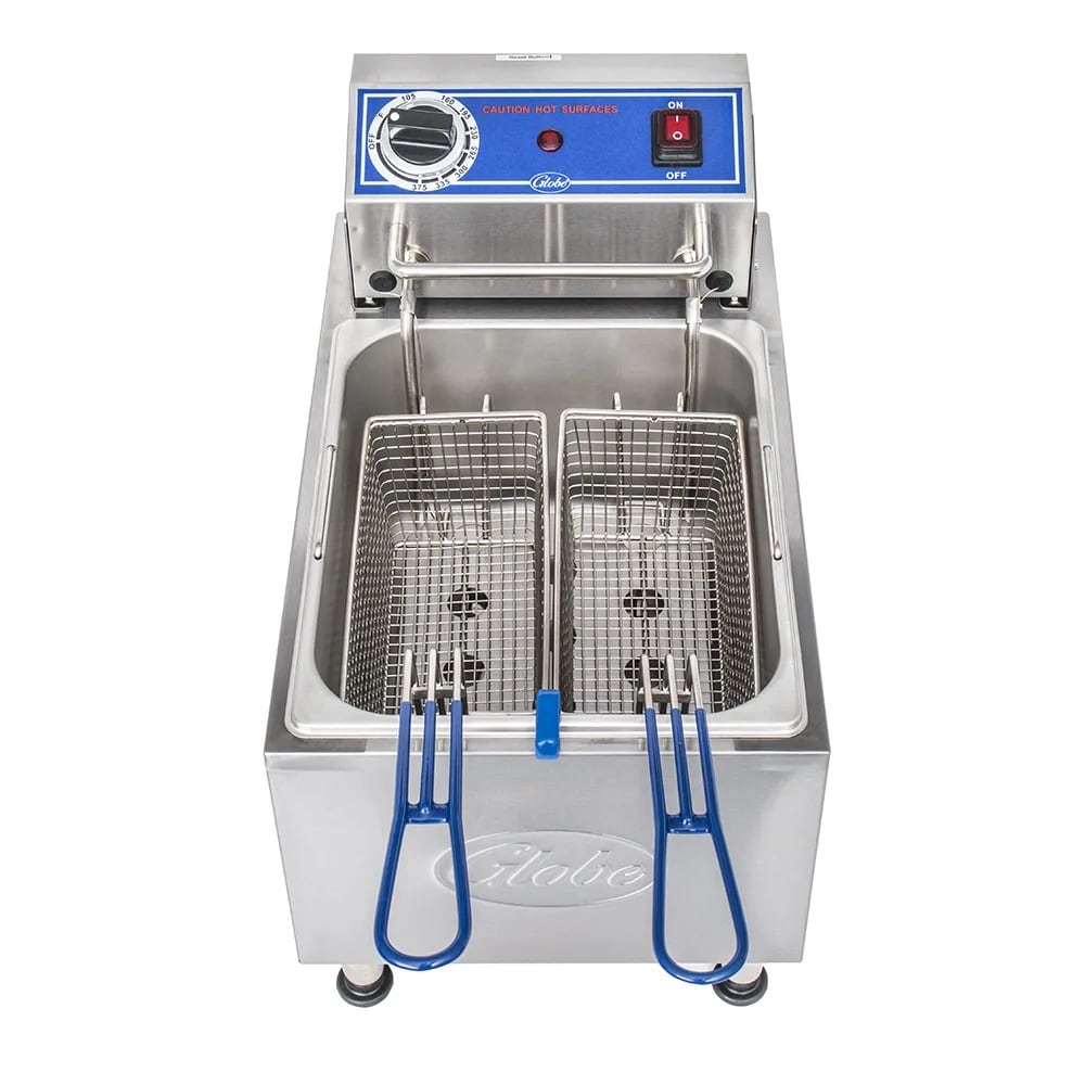 Globe PF10E 10 Lb. Electric Countertop Fryer | 120V