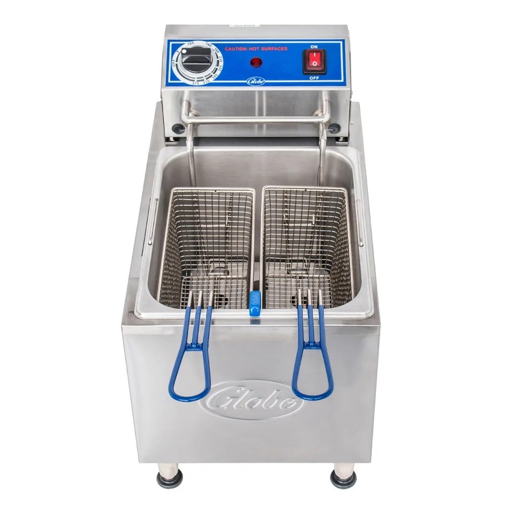Globe PF16E 16 Lb. Electric Countertop Fryer | 208/240V