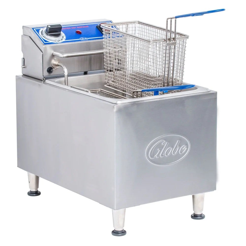 Globe PF16E 16 Lb. Electric Countertop Fryer | 208/240V