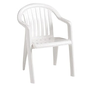 Grosfillex US282304 Miami Lowback Stacking Outdoor Armchair | White