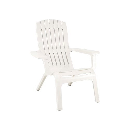 Grosfillex US450004 Westport Stackable Adirondack Chair | White