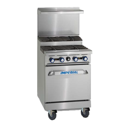 Imperial Range IR-6-SU-C 36" 6 Burner Gas Range w/ Convection Oven | 222,000 BTU