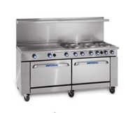 Imperial Range IR-12-E 72" 12 Round Element Electric Range w/ 2 Standard Ovens | 208/240v
