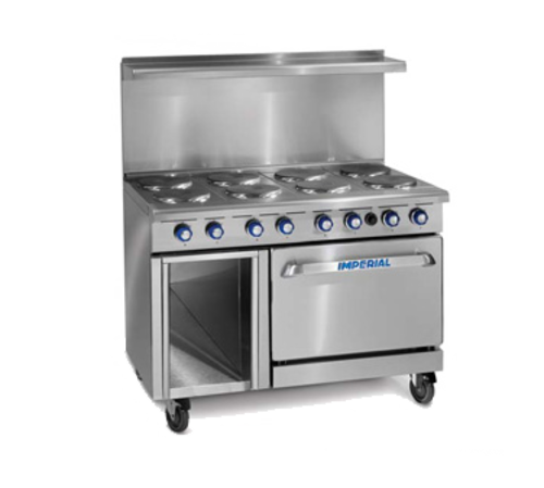 Imperial Range IR-4-G24T-E 48" 4 Round Element Electric Range w/ 24" Griddle & 2 Space Saver Ovens | 208/240V