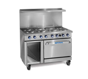 Imperial Range IR-8-E 48" 8 Round Element Electric Range w/ 2 Space Saver Ovens | 208/240V