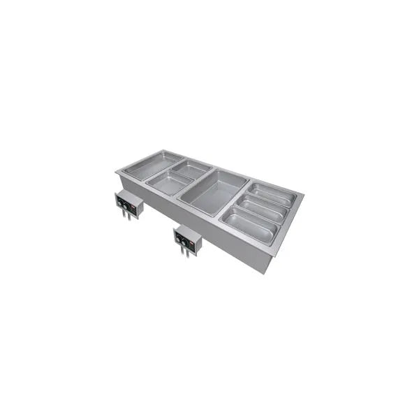 Hatco HWBI-4D 4-Pan Drop-In Hot Food Well w/Drain | 4815 Watts