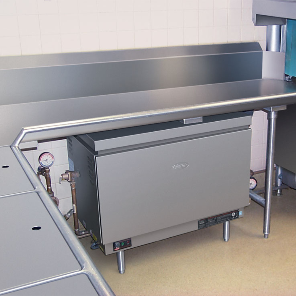 Hatco commercial booster heater for high-temperature dishmachine water heating and sanitizing.