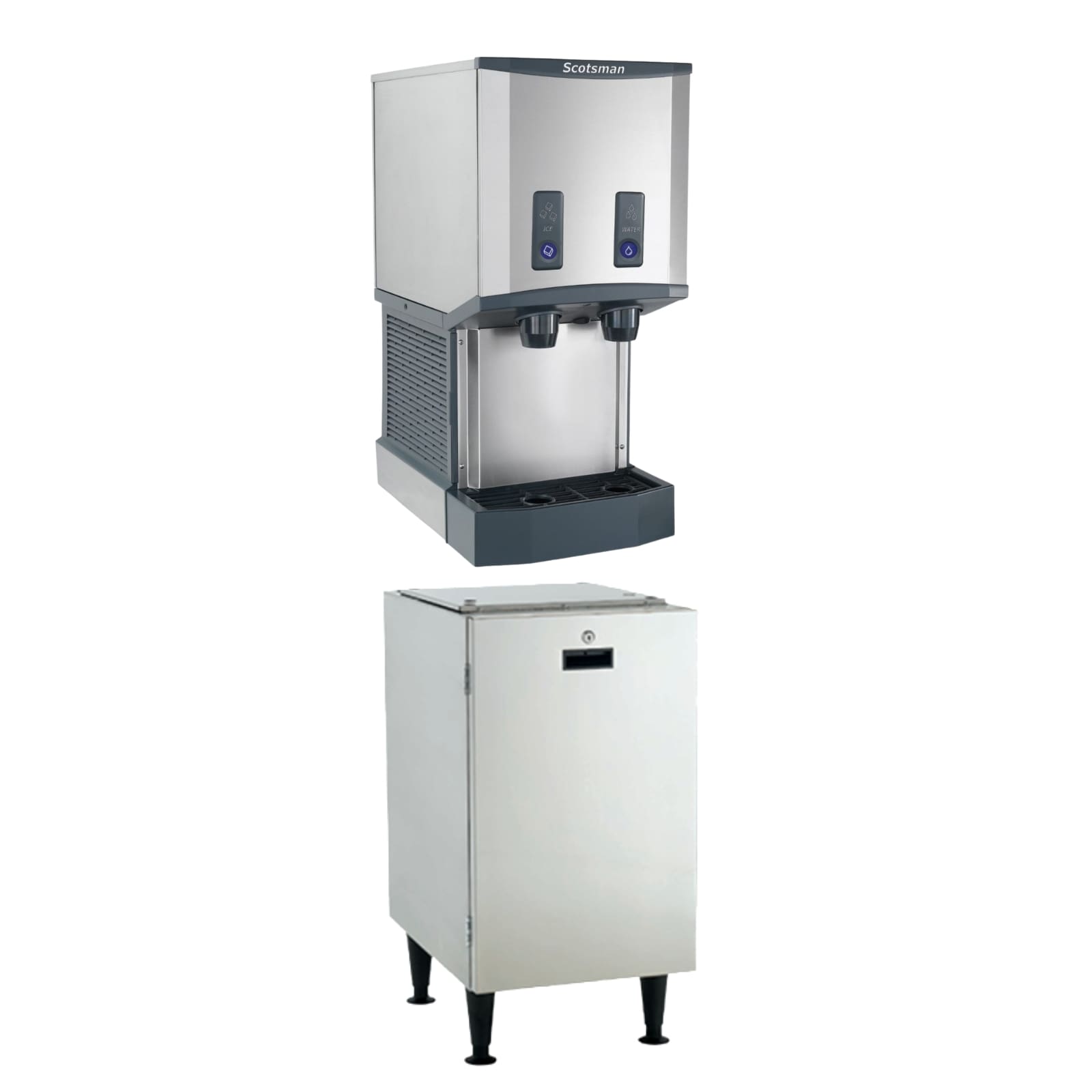 Scotsman HID312ABX-1+HST16B-A Ice Maker Dispenser, Nugget-Style