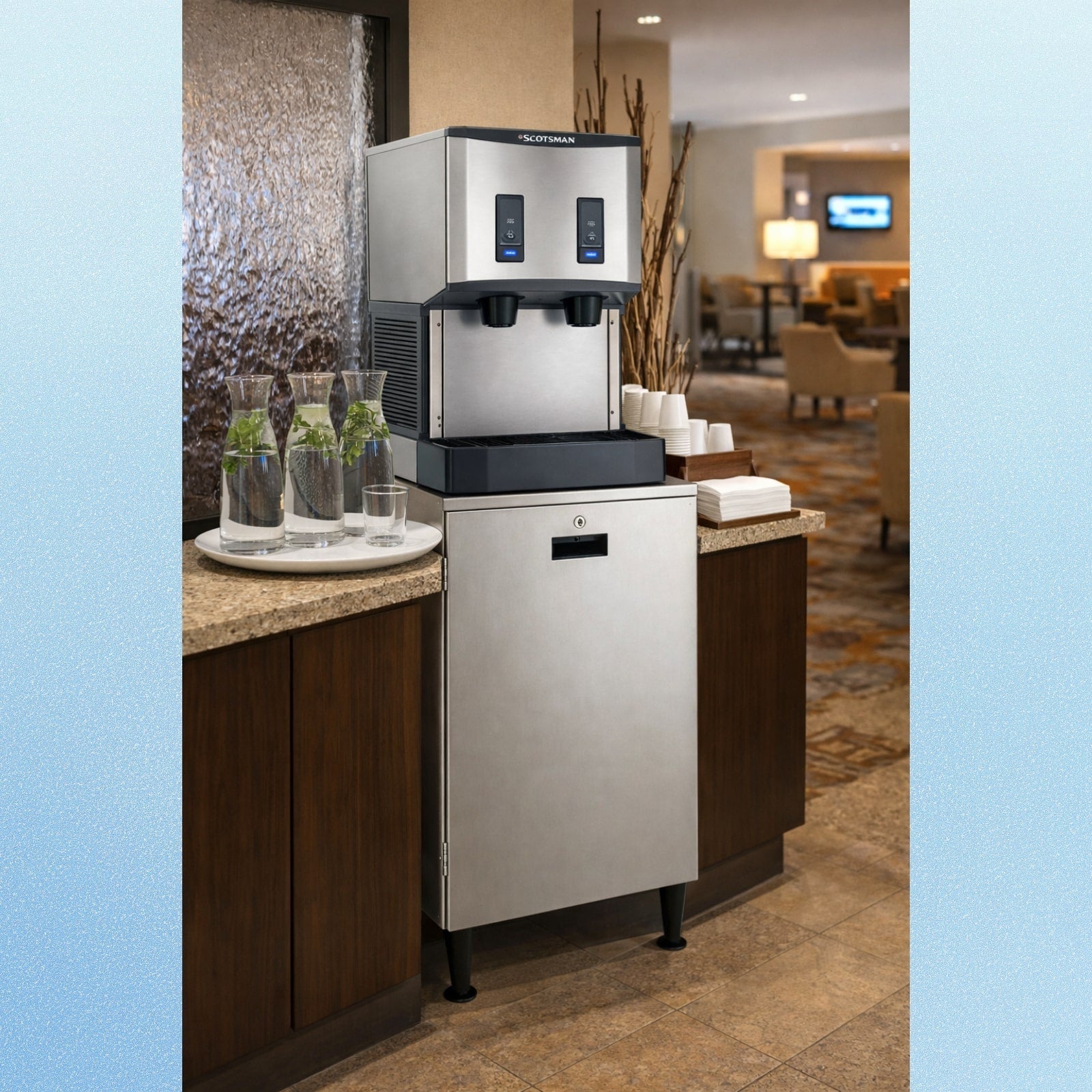 Scotsman HID312ABX-1+HST16B-A Ice Maker Dispenser, Nugget-Style