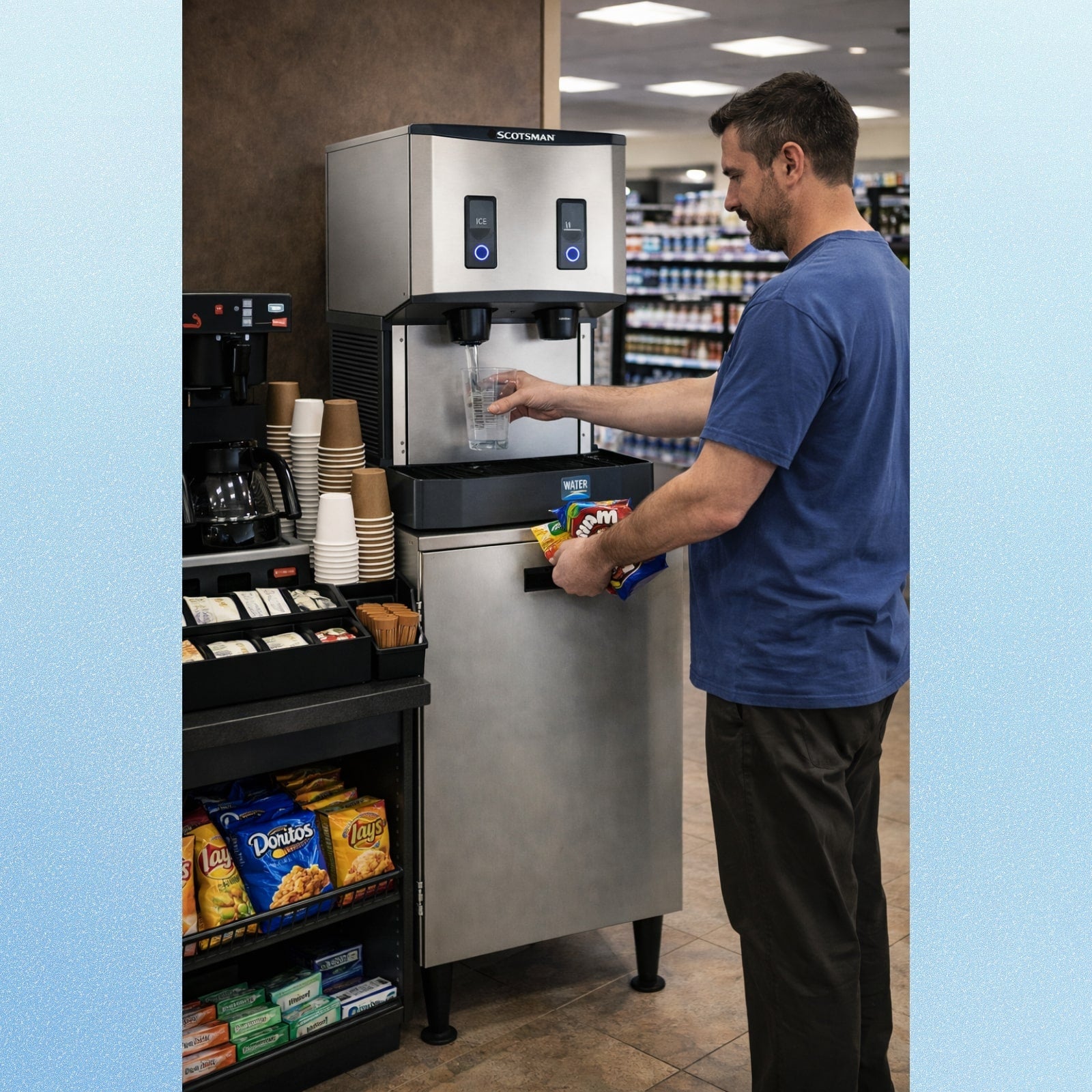 Scotsman HID312ABX-1+HST16B-A Ice Maker Dispenser, Nugget-Style