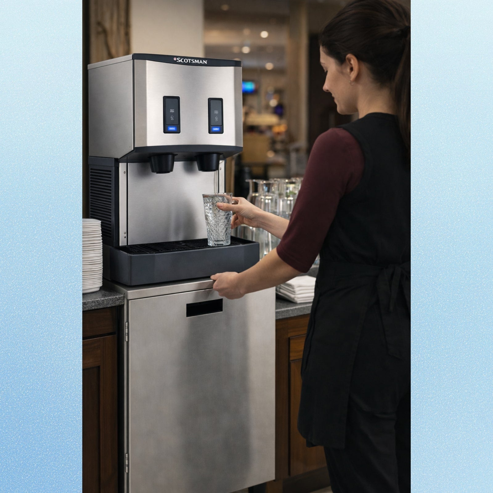 Scotsman HID312ABX-1+HST16B-A Ice Maker Dispenser, Nugget-Style