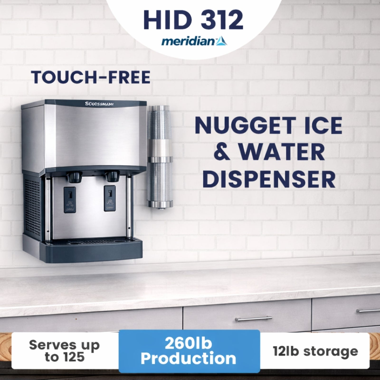 Scotsman HID312AWX-1 Ice Maker Dispenser, Nugget-Style