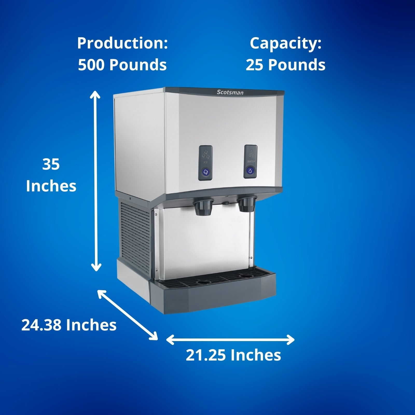 Scotsman HID525ABX-1 Ice Maker Dispenser, Nugget-Style