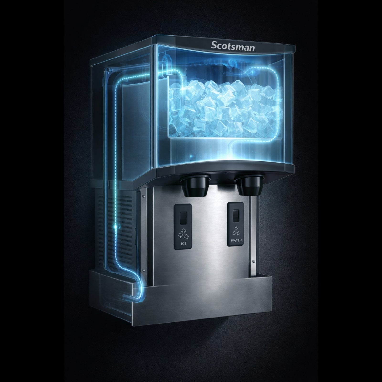 Scotsman HID525AWX-1 Ice Maker Dispenser, Nugget-Style