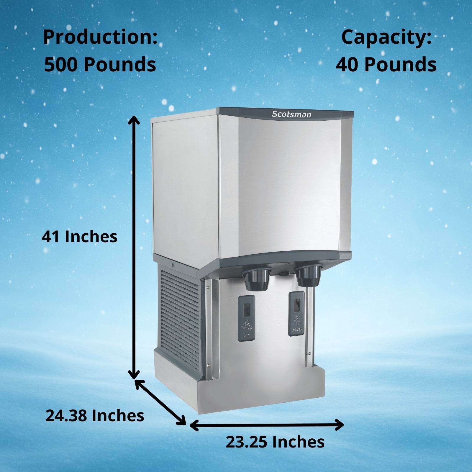 Scotsman HID540AWX-1 Ice Maker Dispenser, Nugget-Style