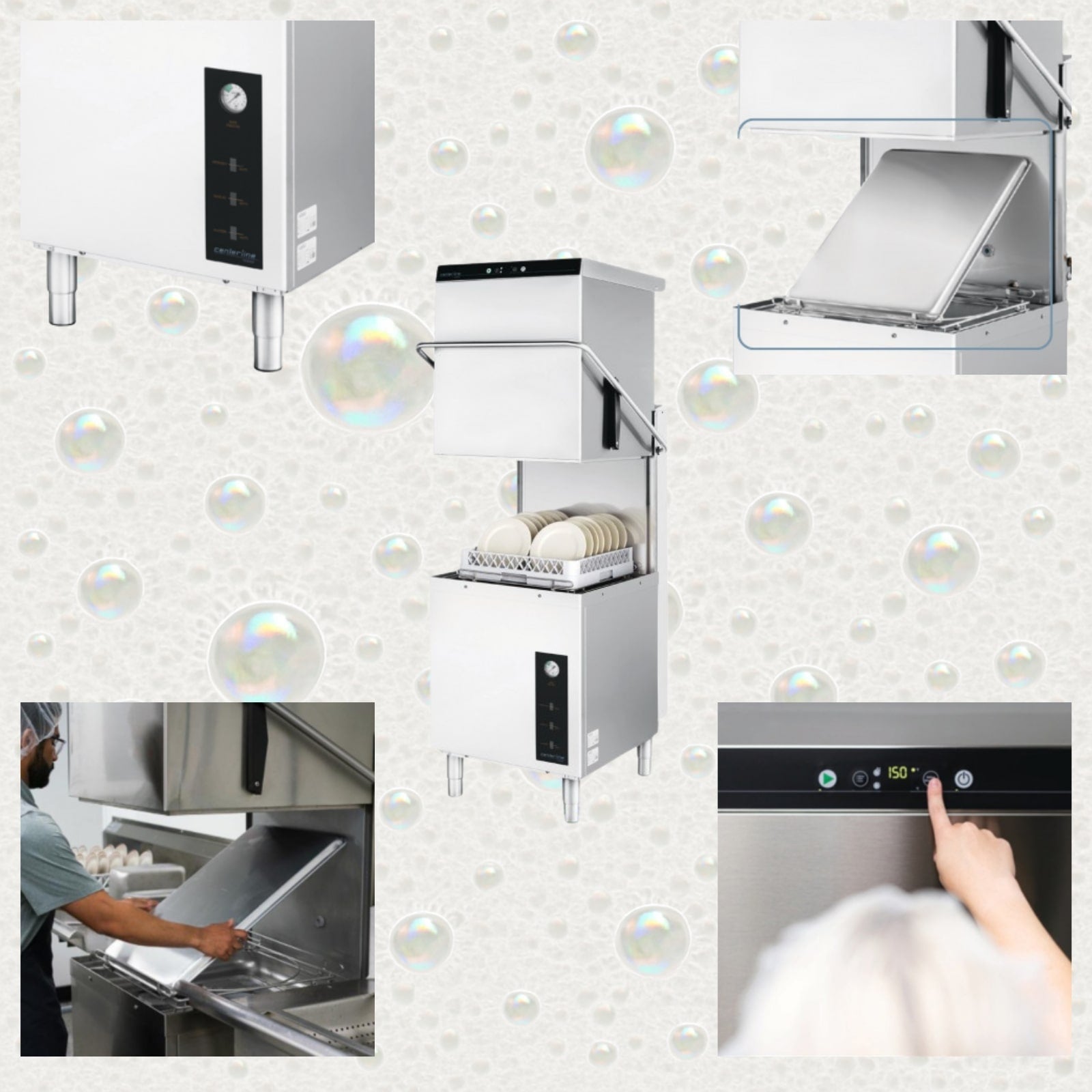 Hobart CDL-1 Centerline Electric Low Temperature Door-Type Dishwasher | 120V