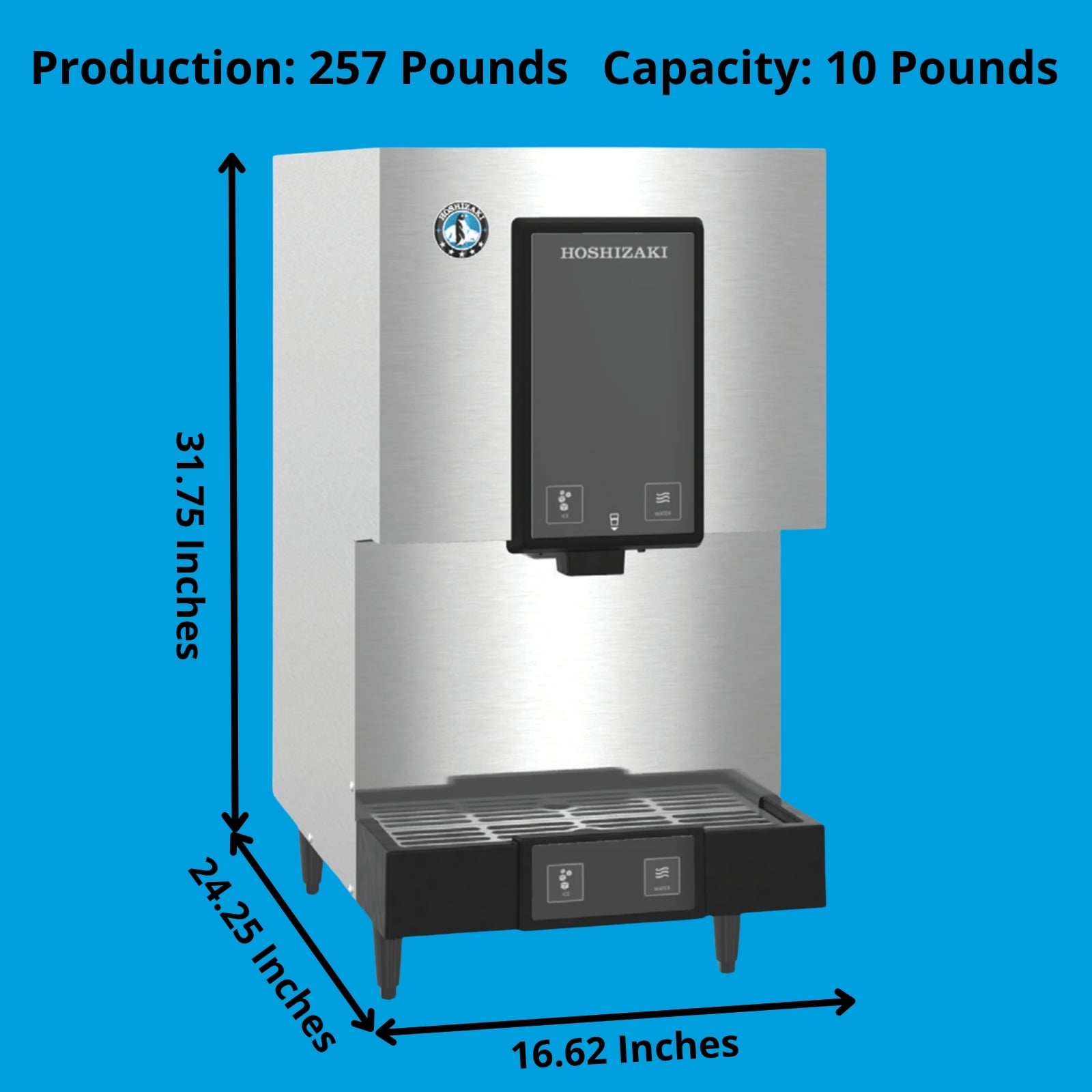 Hoshizaki DCM-271BAH Ice Maker Dispenser Nugget-Style