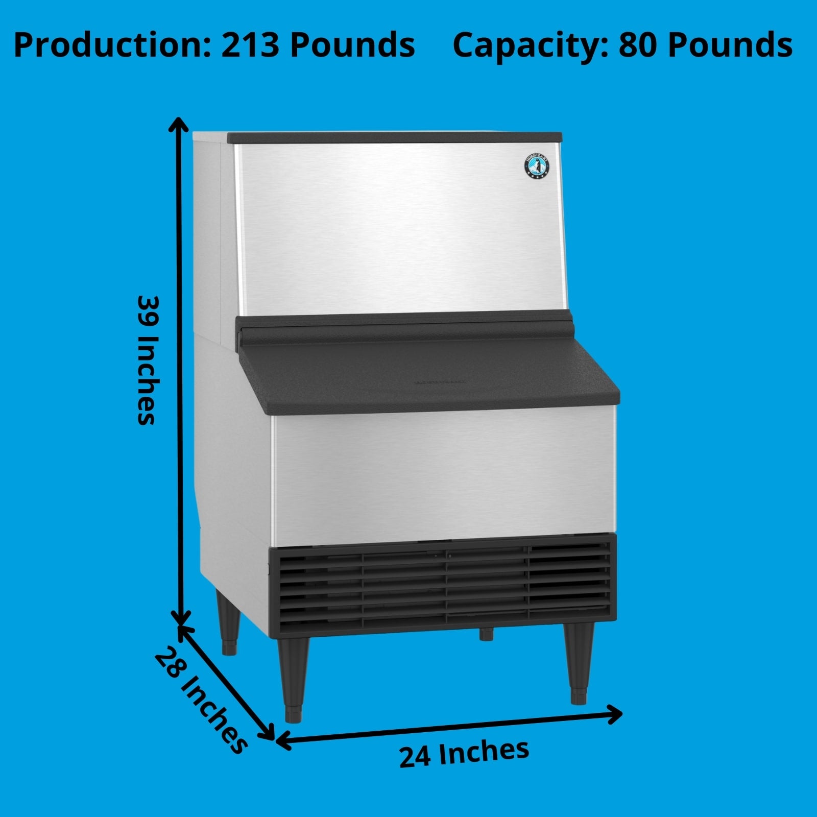 Hoshizaki KM-231BAJ Ice Maker with Bin Cube-Style