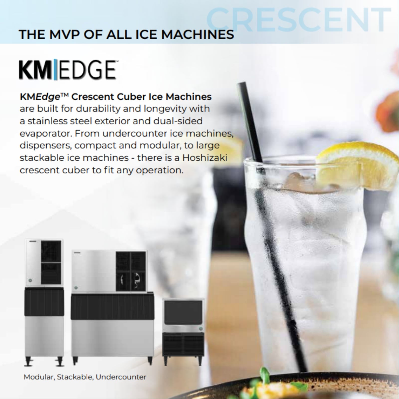 Hoshizaki KM-231BAJ Ice Maker with Bin Cube-Style