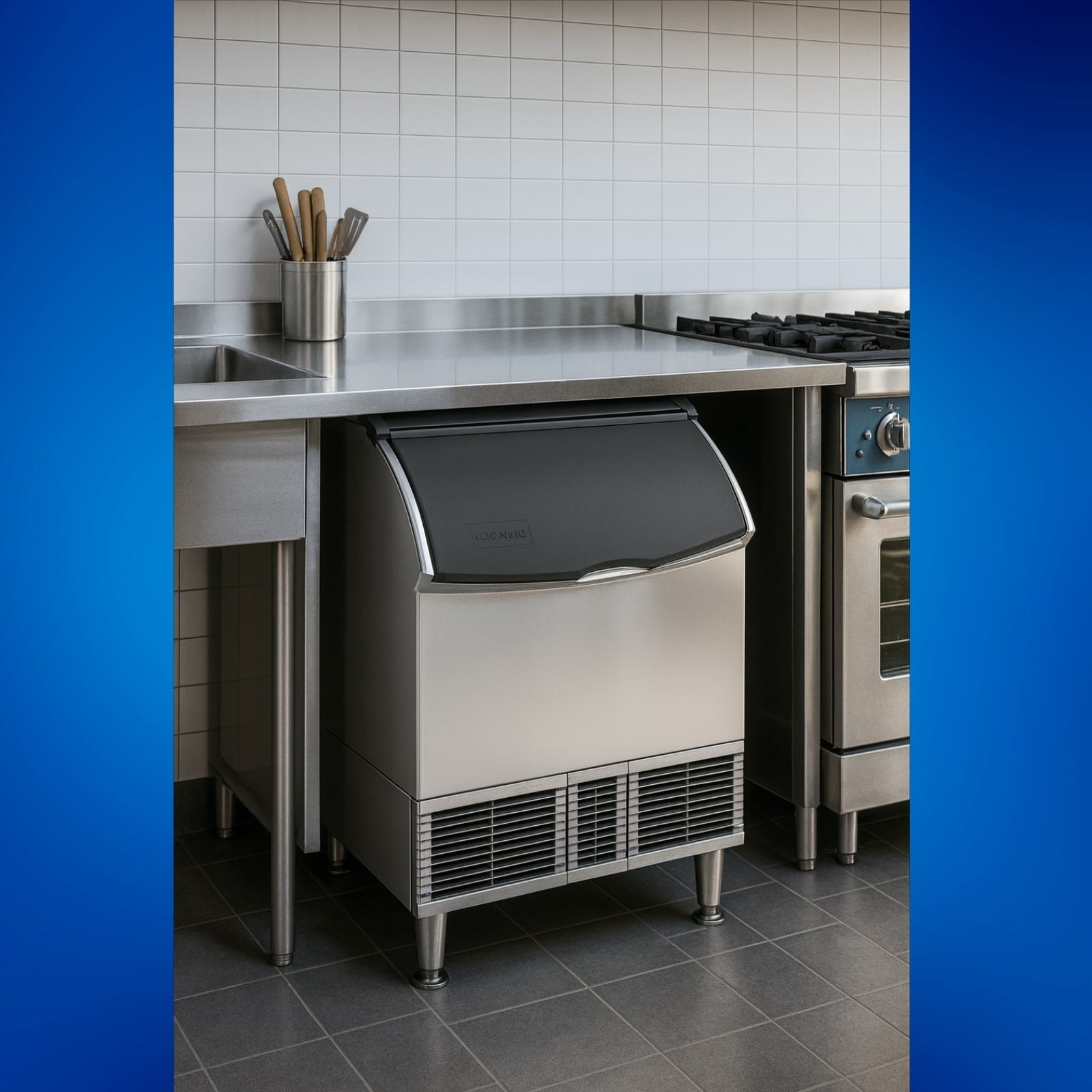 Ice-O-Matic ICEU300HA 309 lb. Air Cooled Undercounter Half Cube Ice Machine | 97 lb. Bin