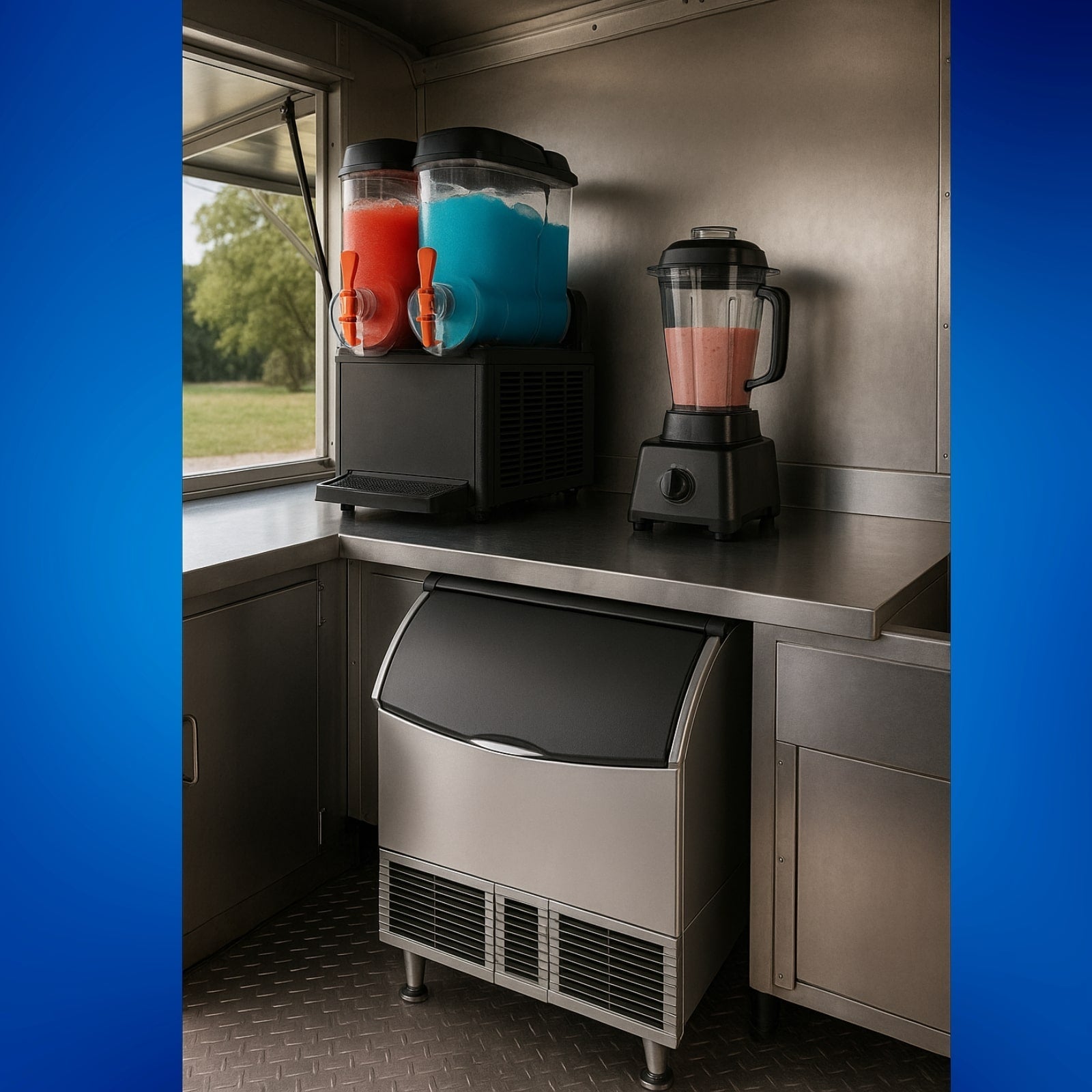 Ice-O-Matic ICEU300HA 309 lb. Air Cooled Undercounter Half Cube Ice Machine | 97 lb. Bin