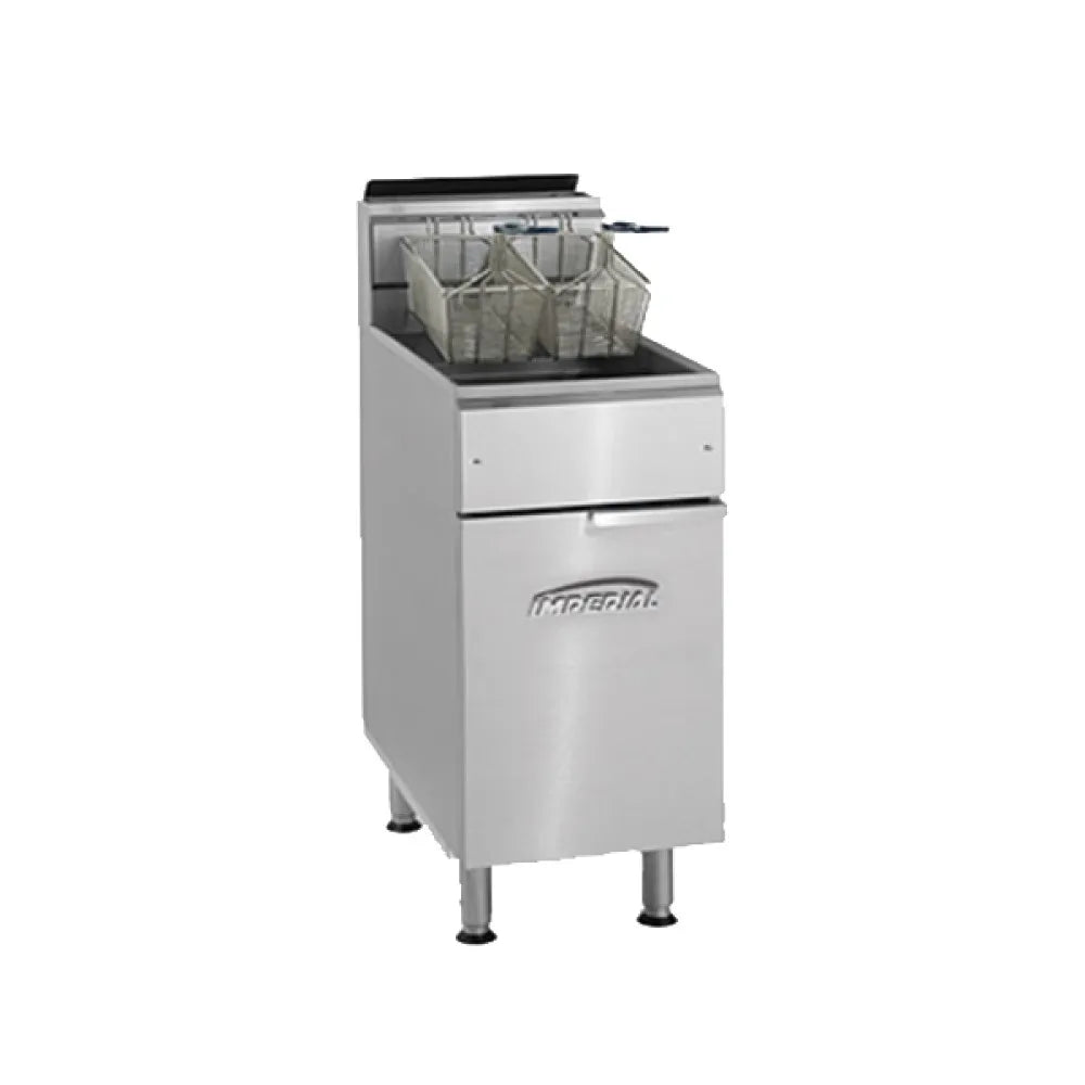 Imperial IFS-75-E 75 Lbs. Electric Floor Model Full Pot Deep Fryer | 18 kW