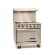 Imperial Range IR-6-E Pro Series 36" 6 Round Element Electric Range w/ Standard Oven | 208/240v