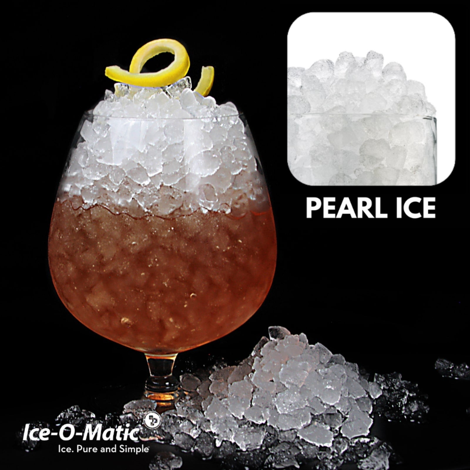 Ice-O-Matic GEM0450A+B42PS 464 lb. Air Cooled Pearl Ice Machine Head w/ 351 lb. Ice Bin