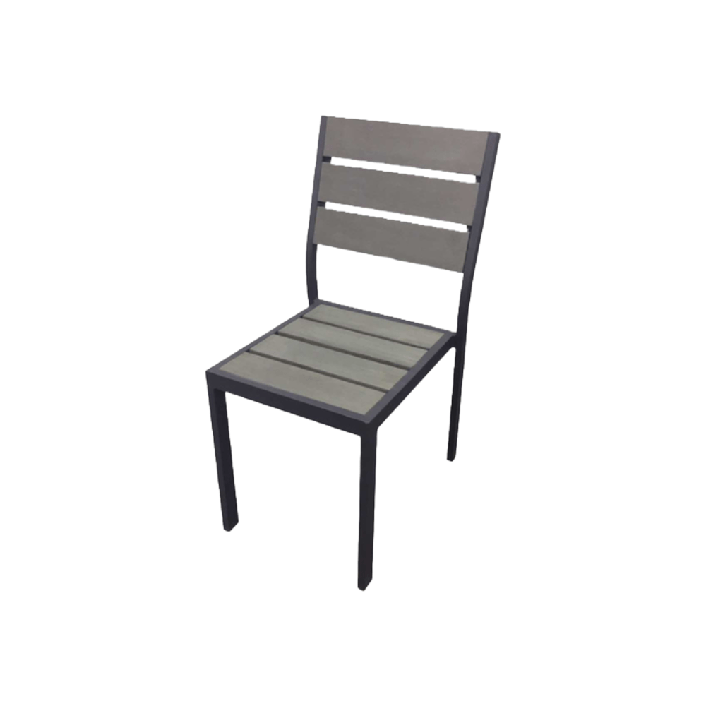 JustChair Manufacturing PW80118 Gray Stacking Side Chair (Closeout)