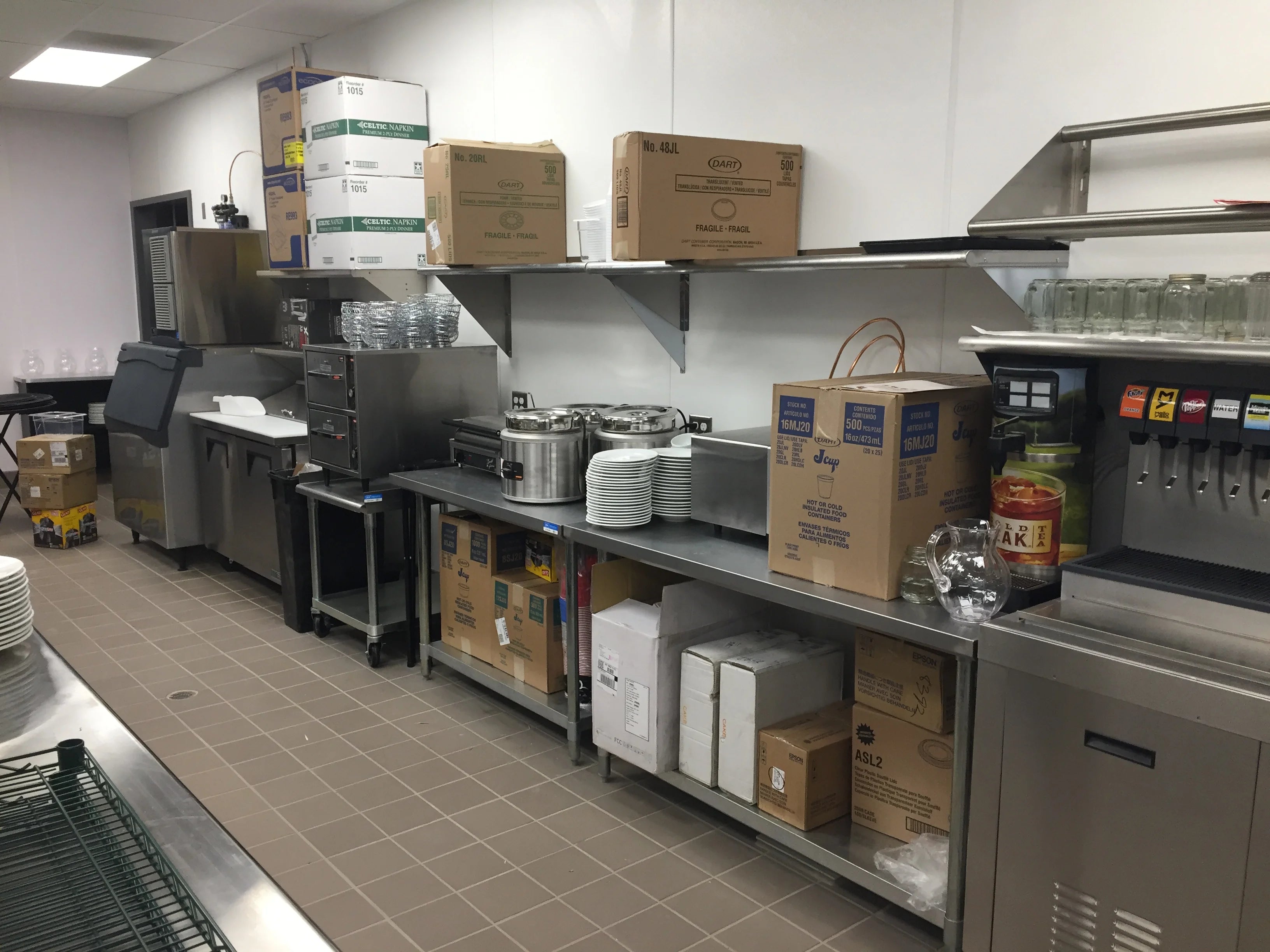 LA Bistro commercial kitchen back of house